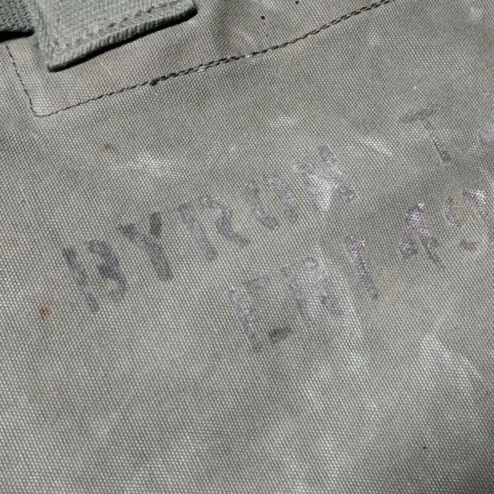 Vintage US Army Top Load Duffel Bag Large Olive Green Duck Canvas Military OD - Picture 2 of 10